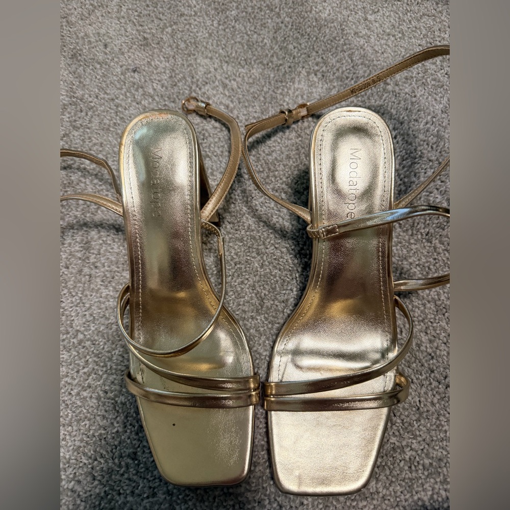 Luxe Metallic Gold Sandals